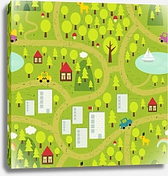 Постер Детский план города №12