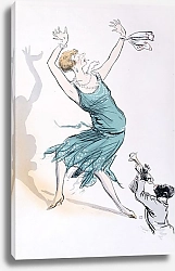 Постер Гурса Жорж Maggie Meller en robe verte danse