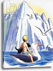 Постер Мендоза Филипп (дет) Icebergs of the Arctic, illustration from 'The Water Babies' by Charles Kingsley, 1965