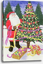 Постер Бентон Линда (совр) Santa's Trees