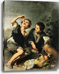Постер Мурильо Бартоломе Children Eating a Pie, 1670-75