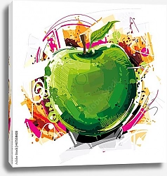 Постер Зеленое яблоко