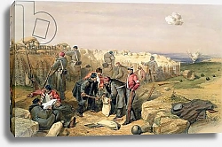 Постер Симпсон Вильям Russian Rifle Pit, plate from 'The Seat of War in the East', published by Colnaghi and Co., 1856