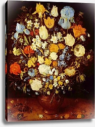 Постер Брейгель Ян Старший Маленький букет цветов в глиняном сосуде
