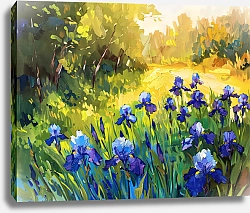 Постер Irises in the spring sun