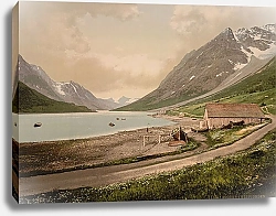 Постер Норвегия. Живописный вид гор