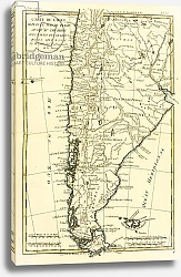 Постер Бонне Чарльз (карты) Chile, from the south of Peru to Cape Horn, 1780