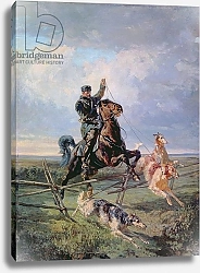 Постер Френц Рудольф Huntsman with the Borzois, 1872