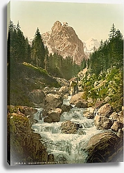 Постер Швейцария. Водопад Рейхенбах