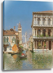 Постер Санторо Рубенс Gondola On The Grand Canal Near Ca’ Rezzonico, Venice
