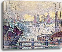 Постер Синьяк Поль (Paul Signac) The Port of Volendam, 1896
