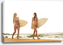 Постер Две девушки серфингистки