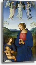 Постер Перуджино Пьетро Дева Мария с младенцем и Ангелом 1