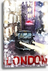 Постер Старое Лондонское такси