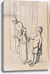 Постер Милле Джон Эверетт Study for 'The Woodman's Daughter', 1849