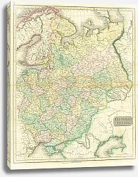 Постер Карта европейской части России, 1817 г. 1
