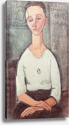 Постер Модильяни Амедео (Amedeo Modigliani) Portrait of Madame Chakowska, 1917