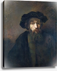 Постер Рембрандт (Rembrandt) Бородатый мужчина в шляпе
