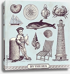 Постер Морские элементы