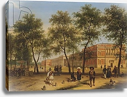 Постер Канелла Джузеппе Presumed view of the Paseo del Prado with the Prado Museum, Madrid, 1827