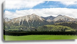 Постер Вид Южных Альп Новой Зеландии