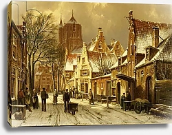 Постер Коеккок Уильям A Winter Street Scene