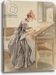 Постер Сэндби Поль A Lady Copying at a Drawing Table, c.1760-70