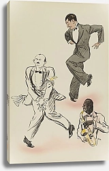 Постер Гурса Жорж Deux hommes , dont un esquissé, dansent le charleston