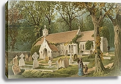 Постер Школа: Английская 19в. Old Church--Bonchurch--Isle of Wight
