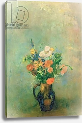 Постер Редон Одилон Poppies and other flowers in a vase