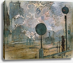 Постер Моне Клод (Claude Monet) Вид на станцию Сент-Лазара