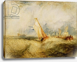 Постер Тернер Уильям (William Turner) Van Tromp Going About to Please His Masters - Ships a Sea Getting a Good Wetting, 1844