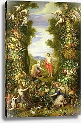 Постер Брейгель Ян Старший Christ and Mary Magdalene