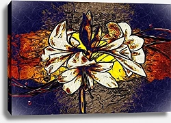 Постер Абстрактные белые лилии