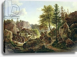 Постер Моргенштерн Карл A Watermill in the Vosges near Ribanville, 1836