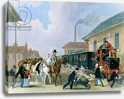 Постер Поллард Джеймс The Louth-London Royal Mail Travelling by Train from Peterborough East in December 1845