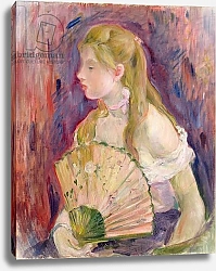 Постер Моризо Берта Young Girl with a Fan, 1893