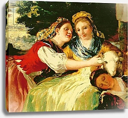 Постер Гойя Франсиско (Francisco de Goya) The Washerwomen, before 1780 2