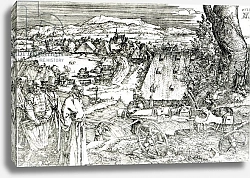 Постер Дюрер Альбрехт Landscape with Cannon, 1518