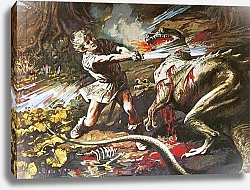 Постер Салинас Альберто Sigurd slaying the dragon Fafnir
