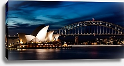 Постер Мост Харбор и Сиднейский оперный театр ночью