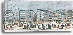 Постер Школа: Французская Boulevard Saint-Denis and Boulevard Bonne-Nouvelle - Rue Saint-Denis - Rue de Clery - Engraving in “Tableau-de-Paris” by Edmond Texier 1852