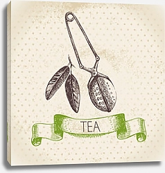 Постер Иллюстрация с заваркой чая