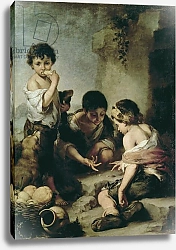 Постер Мурильо Бартоломе Boys Playing Dice, c.1670-75