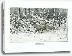 Постер Зимняя охота на лося