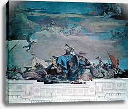 Постер Тьеполо Джованни Asia, one of the Four Continents from the ceiling of the 'Treppenhaus', 1750-53
