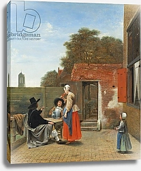 Постер Хох Питер A Dutch Courtyard, c.1658-60