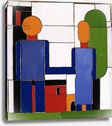 Постер Зайверт Франц Man and Woman with Intersecting Arms; Mann und Frau mit ineinander ubergehenden Armen, c.1932