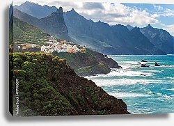 Постер Прибрежная деревня в Тенерифе, Канарские острова, Испания