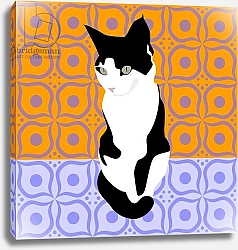 Постер Хантли Клэр (совр) Cat on Morrocan Tiles